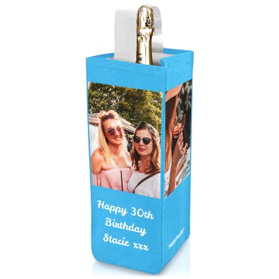 XL (28cm x 12cm) Sky Blue Mock Suede Polyester Fabric (Personalised with Text)