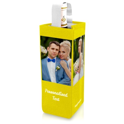 Regular (22cm x 10cm) Yellow Mock Suede Polyester Fabric (Personalised with Text)