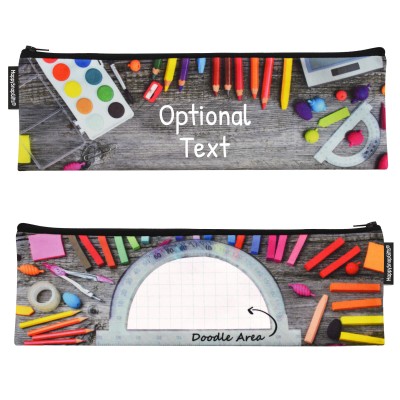 - 32cm x 10cm with Compass Design Mock Suede Polyester Fabric (Personalised with Text)