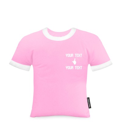 (Regular 35cm) (Single Finger Icon) Baby Pink Soft Velvet Polyester Fabric (Personalised with Text)