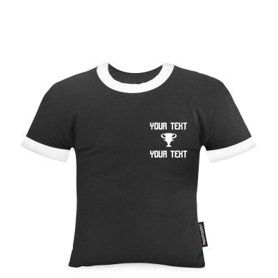 (Regular 35cm) (Champions Icon) Black Soft Velvet Polyester Fabric (Personalised with Text)