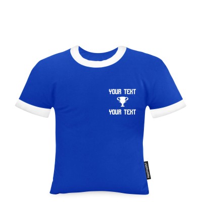 (Regular 35cm) (Champions Icon) Royal Blue Soft Velvet Polyester Fabric (Personalised with Text)