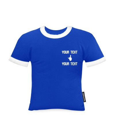 (Regular 35cm) (Single Finger Icon) Royal Blue Soft Velvet Polyester Fabric (Personalised with Text)