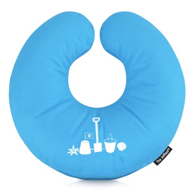 (30cm) (Drinks Icon) Sky Blue Soft Velvet Polyester Fabric (Personalised with Text)