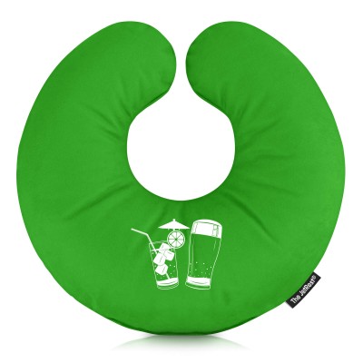 (30cm) (Drinks Icon) Bright Green Soft Velvet Polyester Fabric (Personalised with Text)