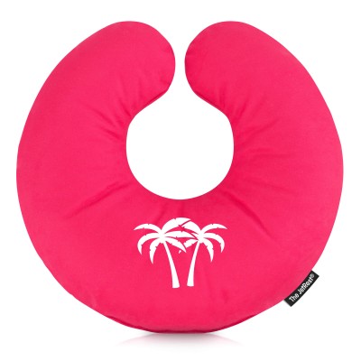 (30cm) (Palm Trees Icon) Hot Pink (Fuchsia) Soft Velvet Polyester Fabric (Personalised with Text)