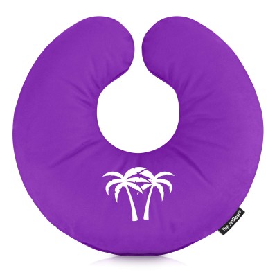 (30cm) (Palm Trees Icon) Purple Soft Velvet Polyester Fabric (Personalised with Text)