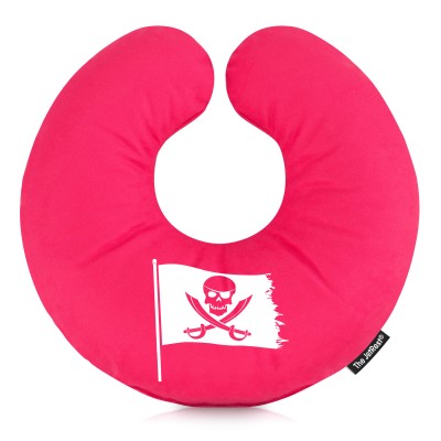 (30cm) (Pirate Design) Hot Pink (Fuchsia) Soft Velvet Polyester Fabric (Personalised with Text)