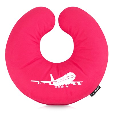 (30cm) (Plane Icon) Hot Pink (Fuchsia) Soft Velvet Polyester Fabric (Personalised with Text)