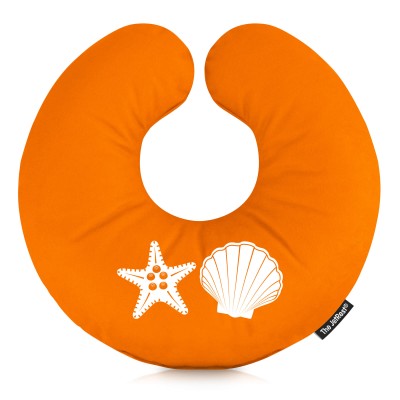 (30cm) (Starfish Icon) Burnt Orange Soft Velvet Polyester Fabric (Personalised with Text)
