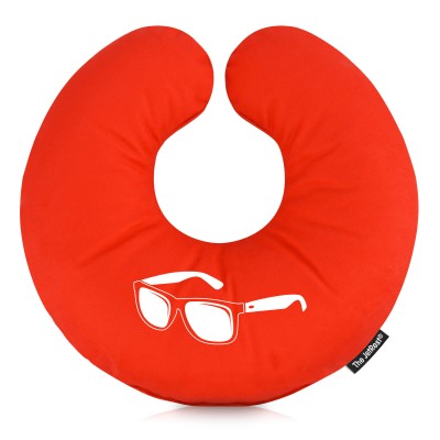 (30cm) (Sunglasses Icon) Red Soft Velvet Polyester Fabric (Personalised with Text)