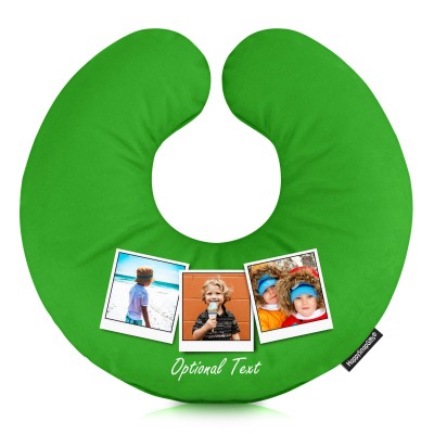(30cm) (Polaroid Style Photo Print) Bright Green Soft Velvet Polyester Fabric (Personalised with Text)