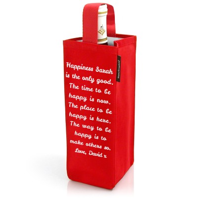 Regular (22cm x 10cm) Red Mock Suede Polyester Fabric (Personalised with Text)