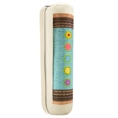 Large (70cm x 20cm) with Flowers on Hessian Design Mock Suede Polyester Fabric (Personalised with Text)