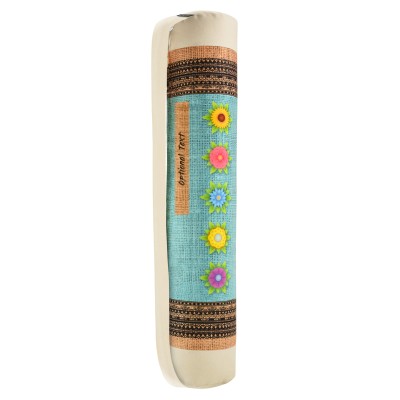 Regular (70cm x 13cm) with Flowers on Hessian Design Mock Suede Polyester Fabric