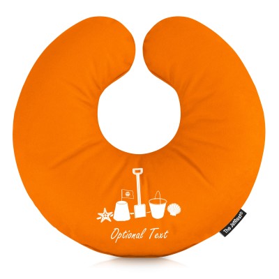(30cm) (Bucket & Spade Icon) Burnt Orange Soft Velvet Polyester Fabric