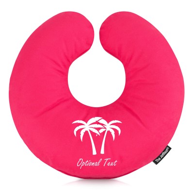(30cm) (Palm Trees Icon) Hot Pink (Fuchsia) Soft Velvet Polyester Fabric