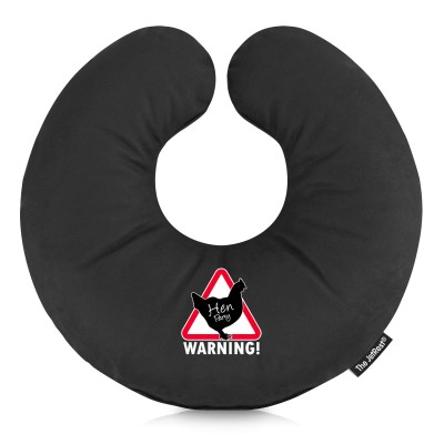 (30cm) (Hen Party Icon) Black Soft Velvet Polyester Fabric (Personalised with Text)