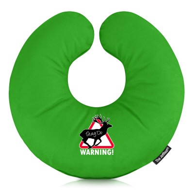 (30cm) (Stag Do Icon) Bright Green Soft Velvet Polyester Fabric (Personalised with Text)