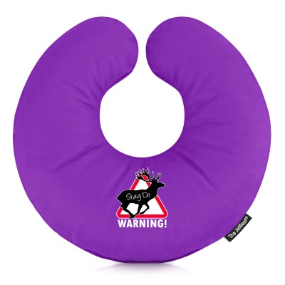 (30cm) (Stag Do Icon) Purple Soft Velvet Polyester Fabric (Personalised with Text)