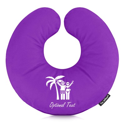 (30cm) (Mr & Mrs Cheers) Purple Soft Velvet Polyester Fabric (Personalised with Text)