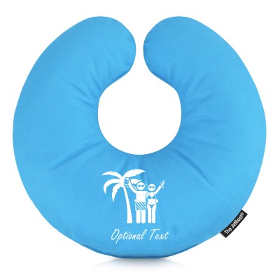 (30cm) (Mr & Mrs Cheers) Sky Blue Soft Velvet Polyester Fabric (Personalised with Text)