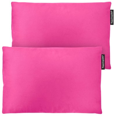 (30cm x 20cm Twin Pack) - Hot Pink Cotton Fabric Scented (Organic Lavender Buds) and Removable Cover (Personalised with Text)
