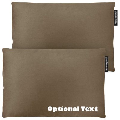 (30cm x 20cm Twin Pack) - Chocolate Luxury Cotton Fabric Scented (Organic Lavender Buds) and Removable Cover
