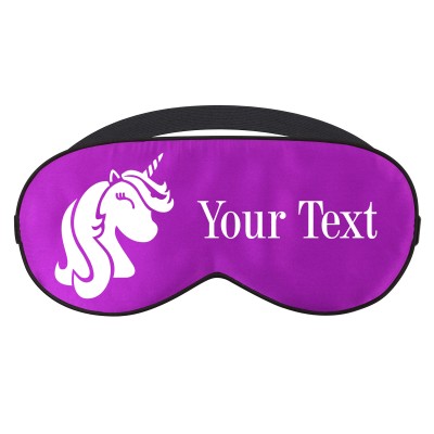 with Unicorn Print - Purple (Personalised with Text)