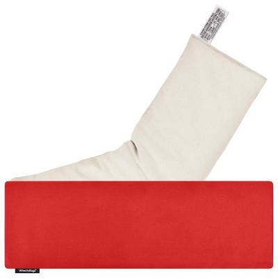 (49cm x 15cm) - Red Cotton Fabric Scented (Organic Lavender Buds) with Removable Cover (Personalised with Text)