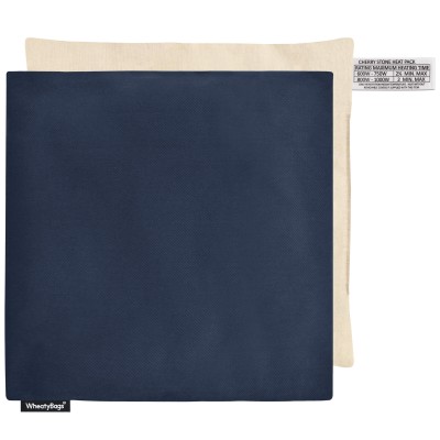 (23cm) - Navy Blue Cotton Fabric Scented (Organic Lavender Buds) with Removable Cover (Personalised with Text)