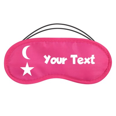 with Moon & Stars Theme - Fuchsia Pink Polyester (Personalised with Text)