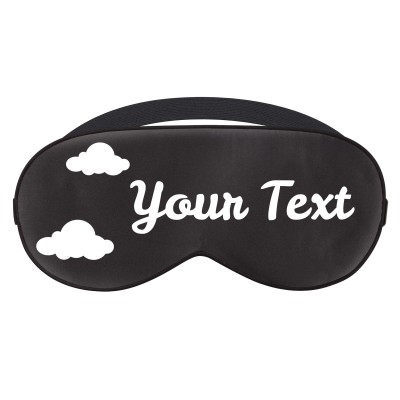 with Clouds Theme - Black (Personalised with Text)