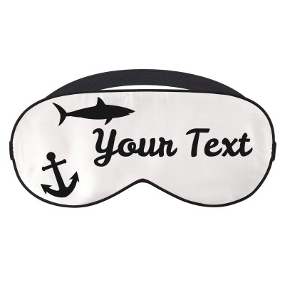 with Sharks and Anchor Print - White (Personalised with Text)