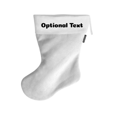 (45cm) - White Fleece Fabric (Personalised with Text)