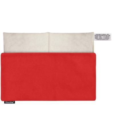 (33cm x 16cm) - Red Cotton Fabric Scented (Organic Lavender Buds) with Removable Cover (Personalised with Text)
