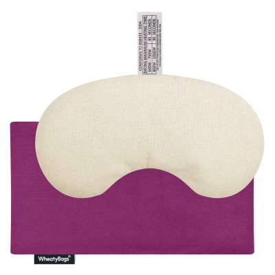 - Millet Seed Filling (18cm x 11.5cm) - Purple Cotton Fabric and Removable Cover (Personalised with Text)