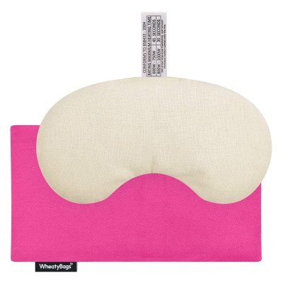- Millet Seed Filling (18cm x 11.5cm) - Hot Pink Cotton Fabric and Removable Cover (Personalised with Text)