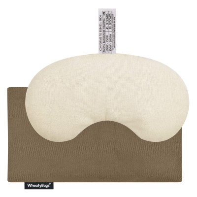 - Millet Seed Filling (18cm x 11.5cm) - Chocolate Luxury Cotton Fabric and Removable Cover (Personalised with Text)