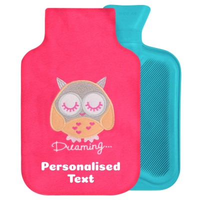 2 Litre (Pink with Owl) (Personalised with Text)