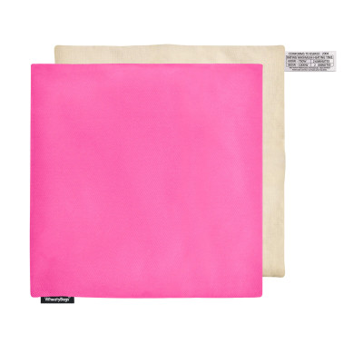 (24cm) - Hot Pink Cotton Fabric with Removable Cover (Personalised with Text)