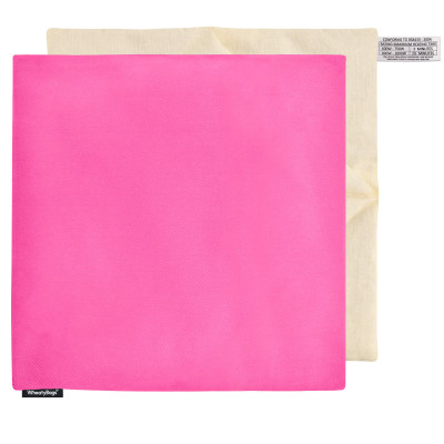 (34cm) - Hot Pink Cotton Fabric with Removable Cover (Personalised with Text)