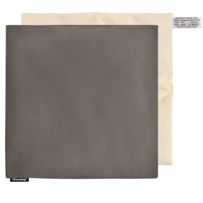(34cm) - Chocolate Luxury Cotton Fabric with Removable Cover (Personalised with Text)