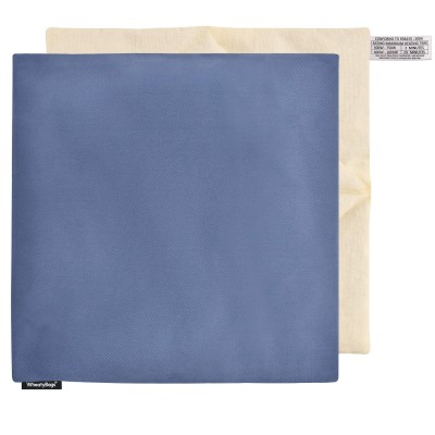 (34cm) - Gothic Blue Luxury Cotton Fabric with Removable Cover (Personalised with Text)