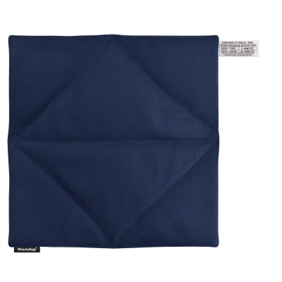 (34cm) - Navy Blue Polycotton Fabric with Removable Cover (Personalised with Text)