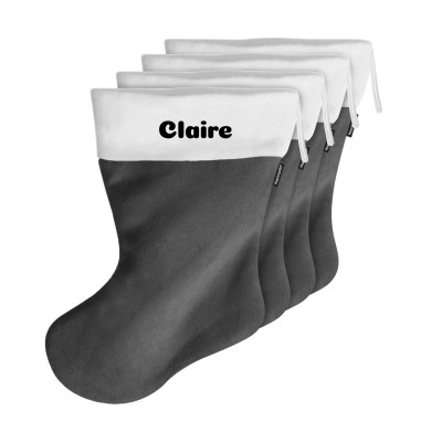 (25cm) - Grey Fleece Fabric (Personalised with Text)