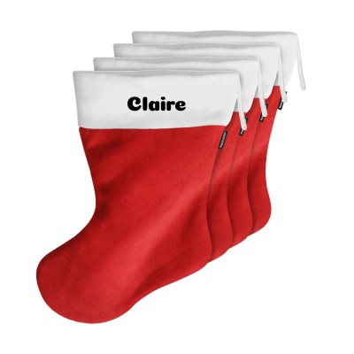 (25cm) - Red Fleece Fabric (Personalised with Text)