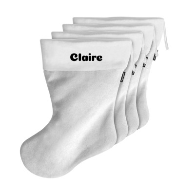 (25cm) - White Fleece Fabric (Personalised with Text)