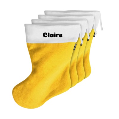 (25cm) - Yellow Fleece Fabric (Personalised with Text)