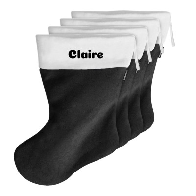 (45cm) - Black Fleece Fabric (Personalised with Text)